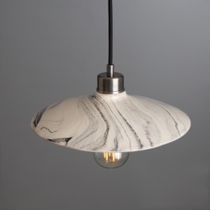 Pyrus Marbled Ceramic Pendant Light 28cm